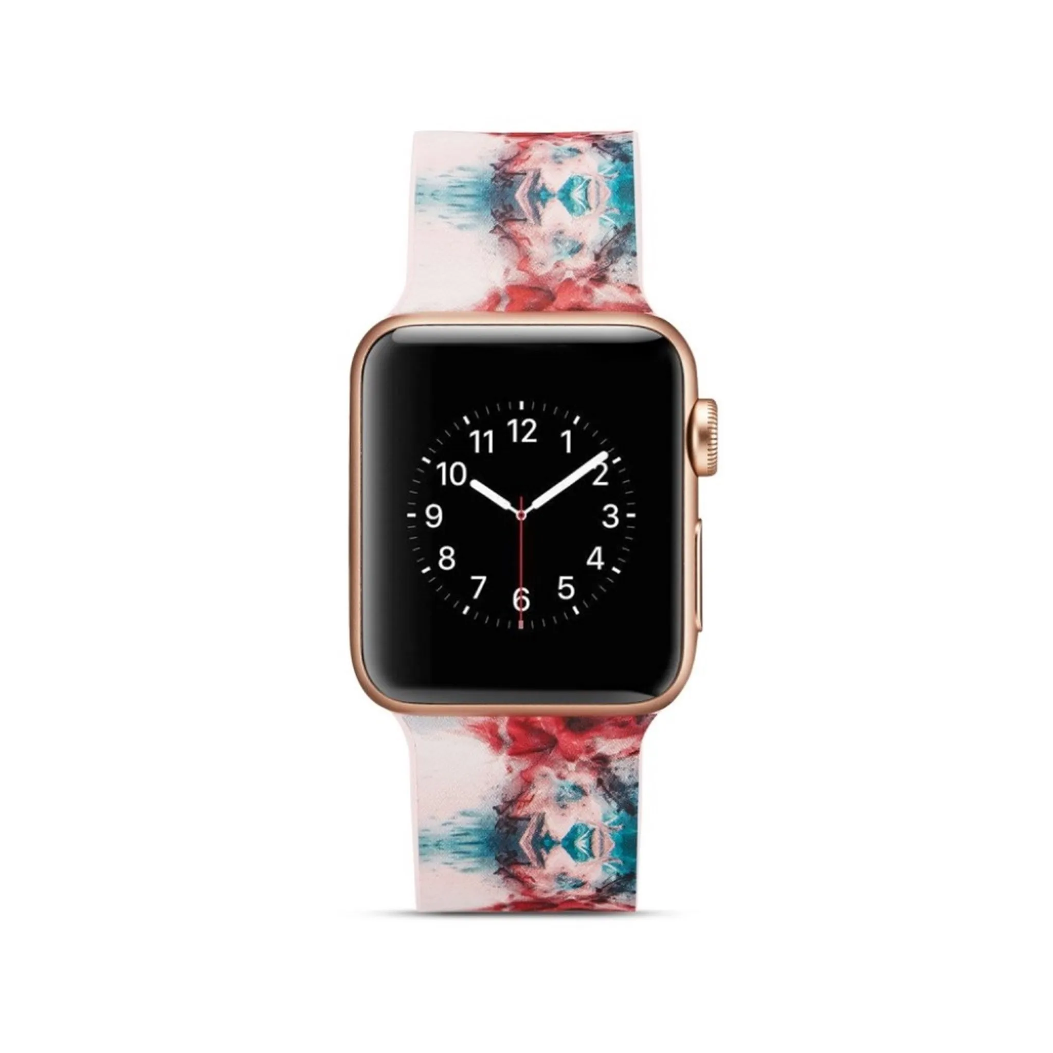 Apple Watch Series 5 44mm camouflage silicone watch band - Rose and Blue Pattern