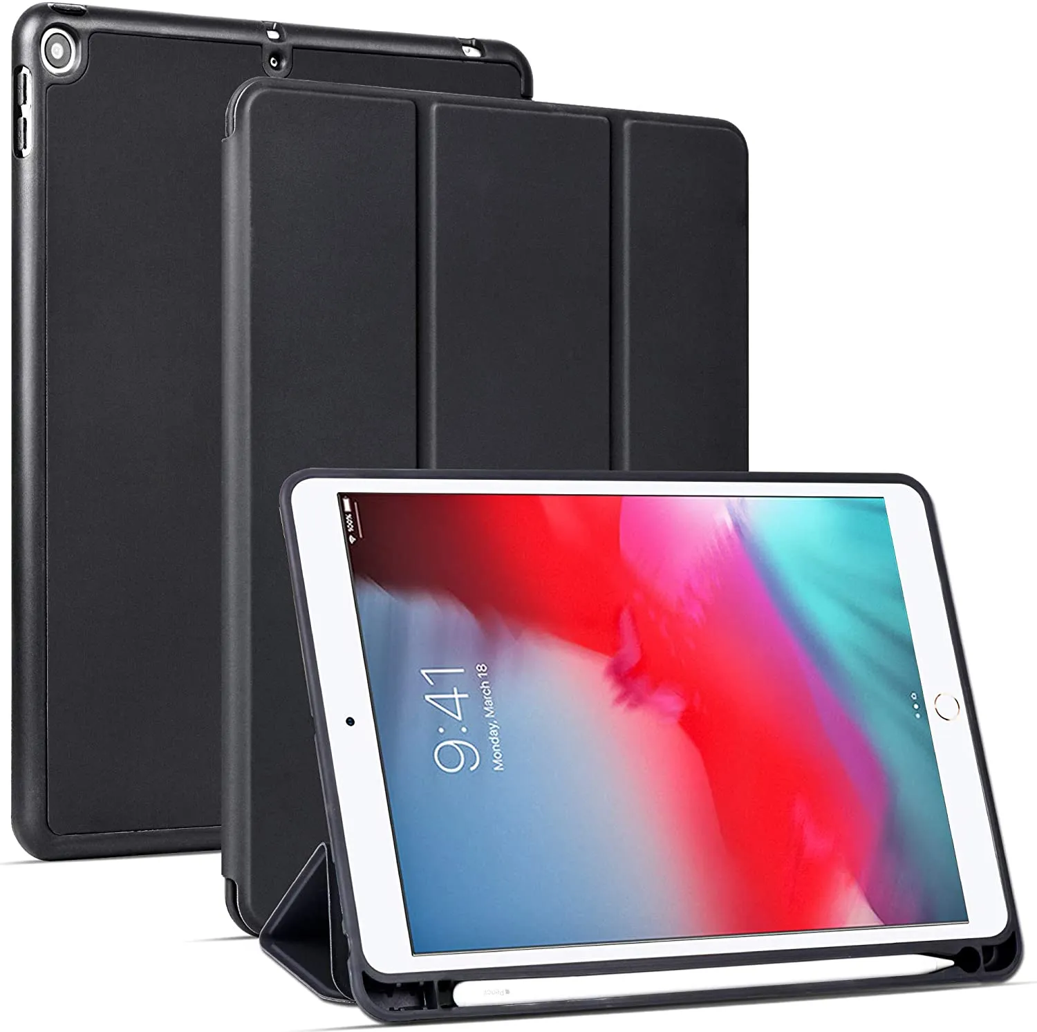 Arae Case for iPad Mini 5 - Flip Folio [Kickstand Feature] PU Leather Wallet case Cover with auto Sleep/Awake Function