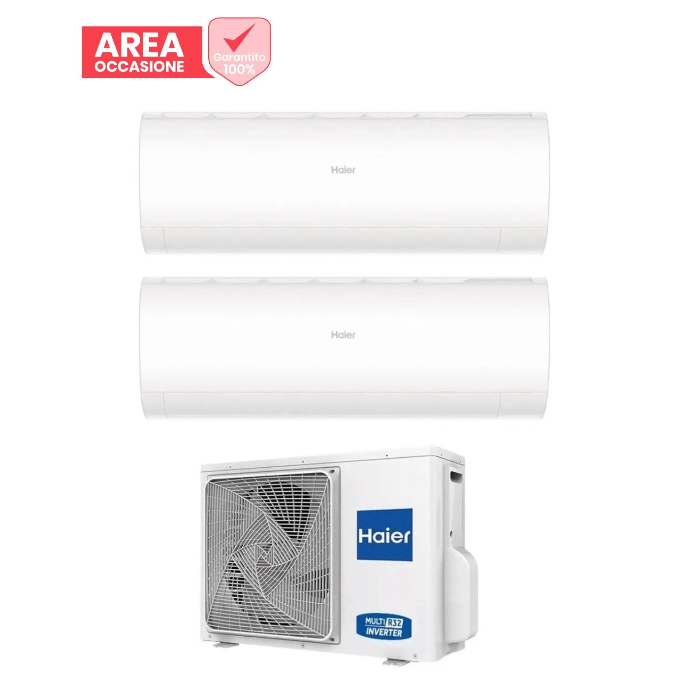 AREA OCCASIONI Climatizzatore Condizionatore Haier Dual Split Inverter serie PEARL 9 9 con 2U50S2SM1FA R-32 Wi-Fi Integrato 9000 9000 - Novità