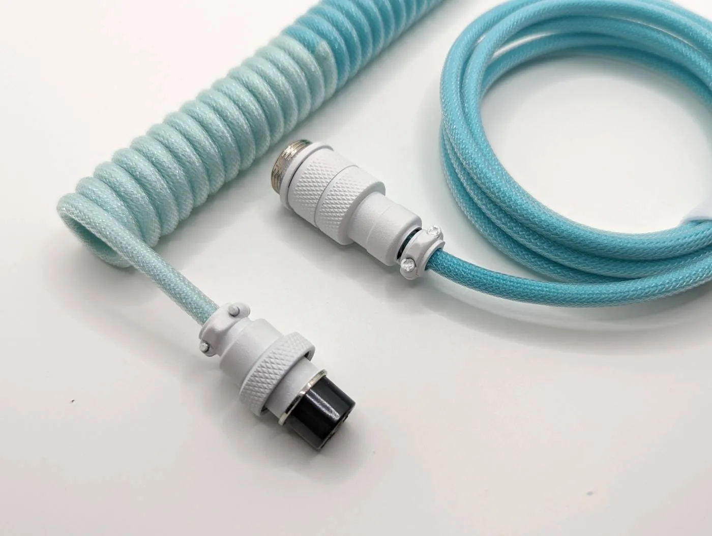 Ausmodshop Coiled Keyboard Cable - Ocean