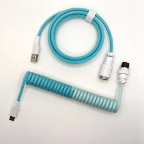 Ausmodshop Coiled Keyboard Cable - Ocean