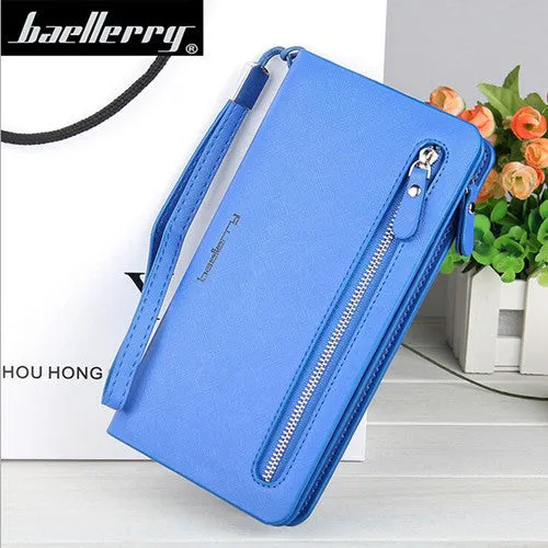 Baellerry Women Wallets Leather Purse Long Zipper Casual Clutch Wallet Wristlet Portefeuille Carteira Feminina Monedero 7 Colors