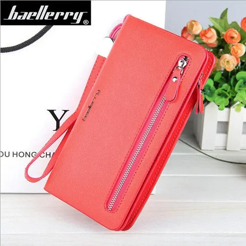 Baellerry Women Wallets Leather Purse Long Zipper Casual Clutch Wallet Wristlet Portefeuille Carteira Feminina Monedero 7 Colors