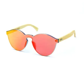 Bamboo Reflective Sunglasses - Orange