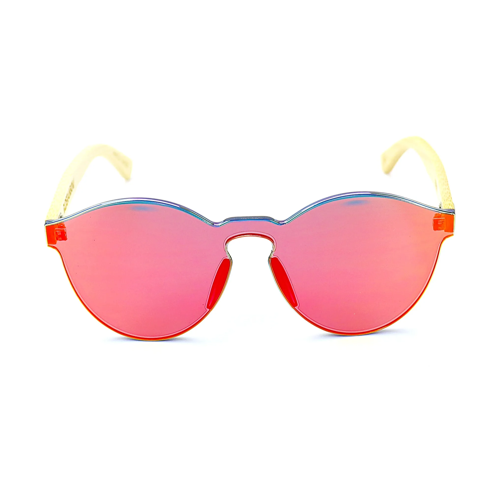 Bamboo Reflective Sunglasses - Orange