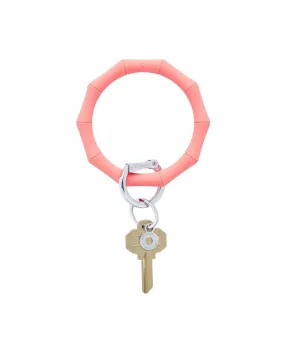 Bamboo Silicone Big O Key Ring