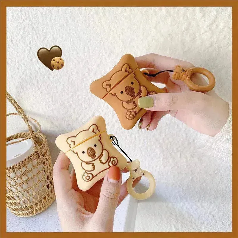 Bear Biscuit Storage Airpods Protective Cover Case