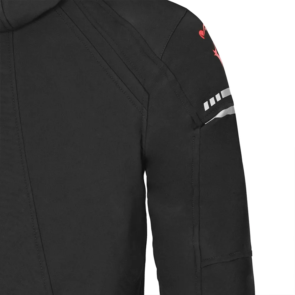 BELA Breeze Softshell Motorbike Riding Hoodie Black Red