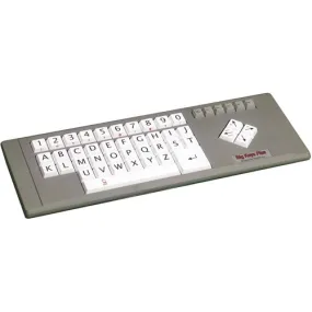 Big Keys Plus Large Key Desktop Keyboard with White Keys and Upper Case ABC Layout