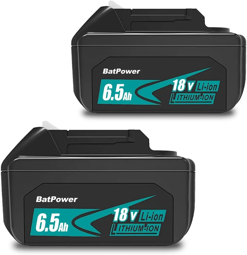 BL1860B 6.5Ah 18 Volt Lithium ion Battery for Makita 18V Battery 6.0Ah 5.0Ah 4.0Ah 3.0Ah 2.0Ah BL1860B BL1850B BL1840B BL1830B BL1820B Compatible with Makita 18V LXT Battery