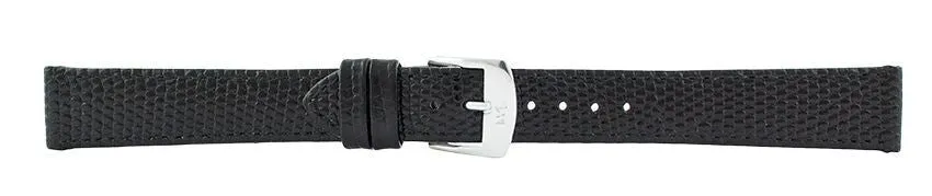 Black Lizard Leather Watch Band 16mm 105810