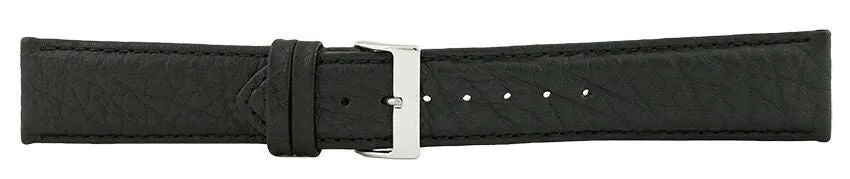 Black Padded Stitch Watch Band 22mm 110821