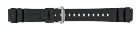 Black Rubber Watch Band 19mm 102801