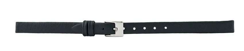 Black Smooth Leather Watch Band 8mm 105717