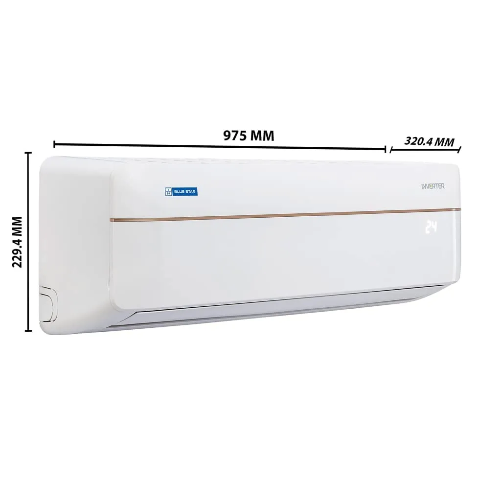 Blue Star IA318VNUS 1.5 Ton 3 Star Inverter Wi-Fi Split AC (Copper, Convertible 4-in-1 Cooling Mode,White)