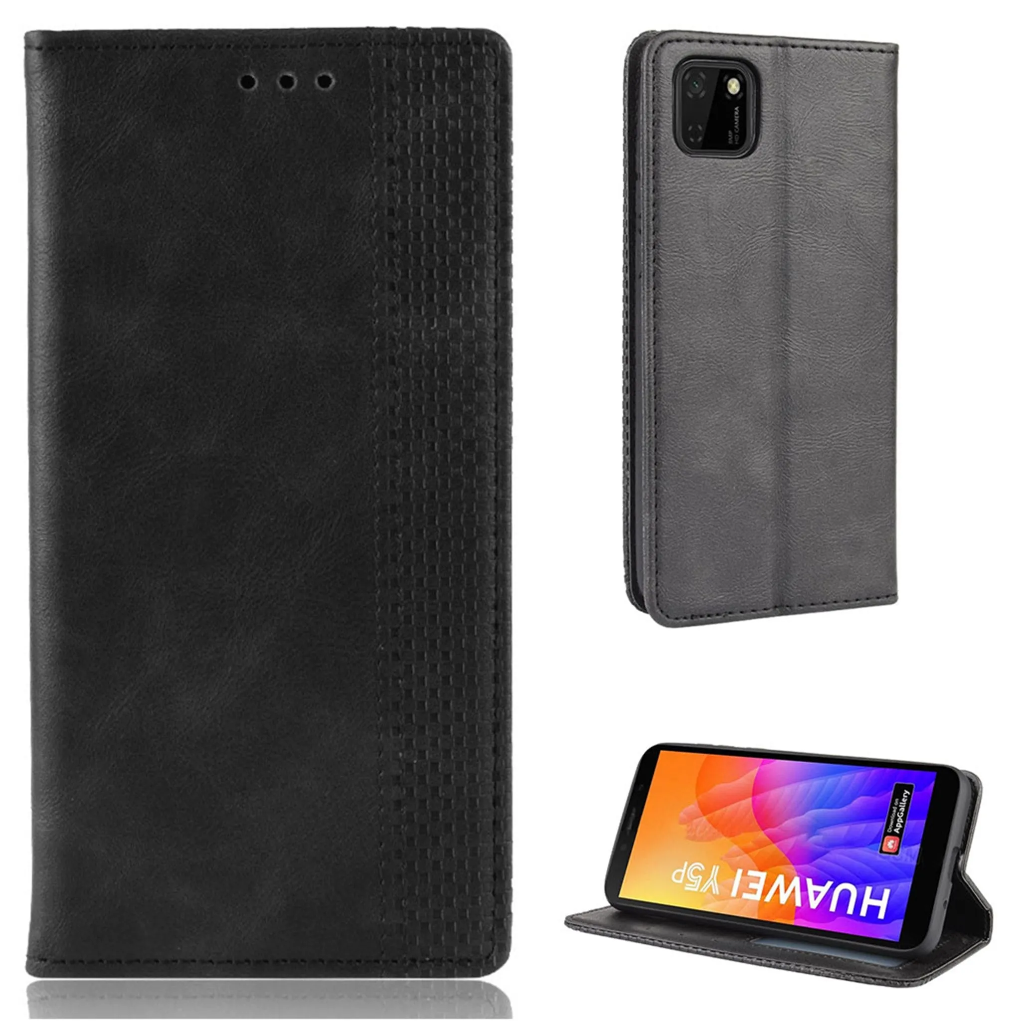 Bofink Vintage Huawei Y5p / Honor 9S leather case - Black