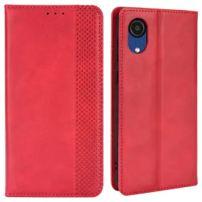 Bofink Vintage Samsung Galaxy A03 Core leather case - Red