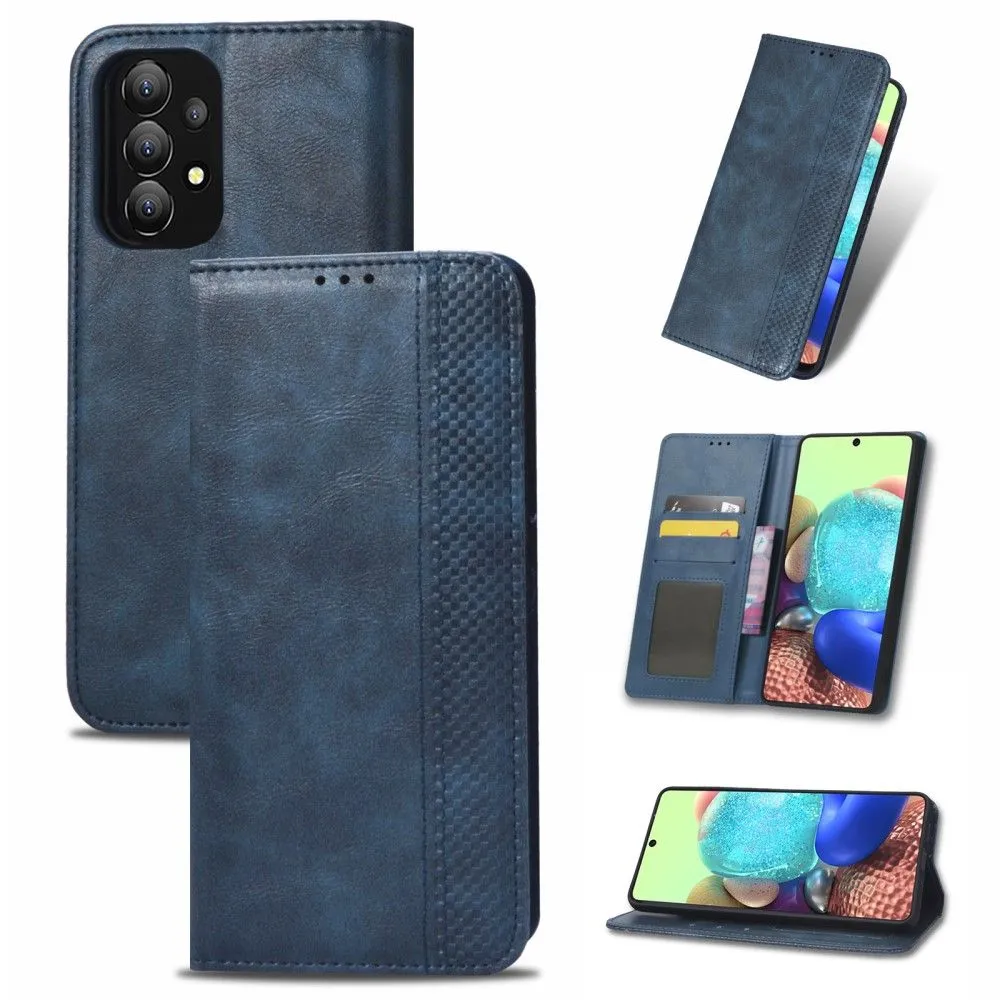 Bofink Vintage Samsung Galaxy A73 leather case - Blue