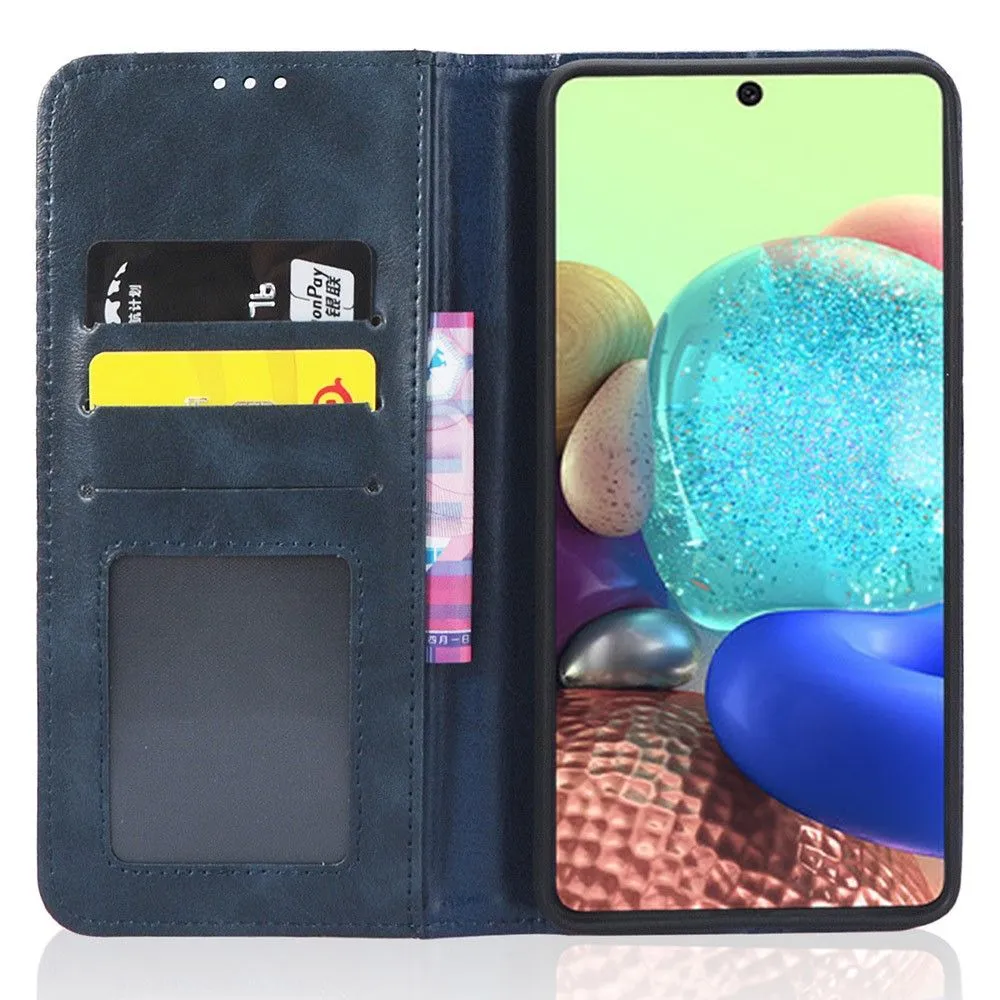 Bofink Vintage Samsung Galaxy A73 leather case - Blue