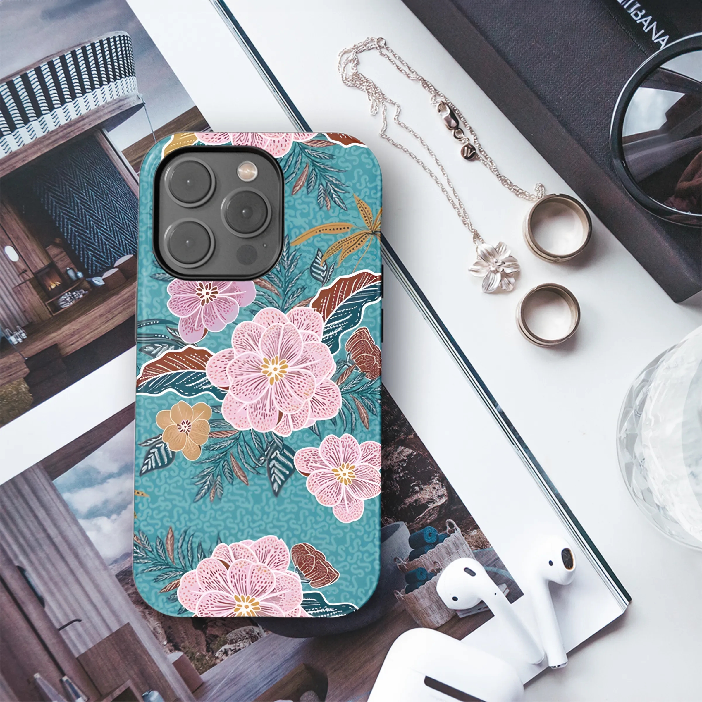 Bohemian Floral Phone Case iPhone Samsung Cover Pixel 3817