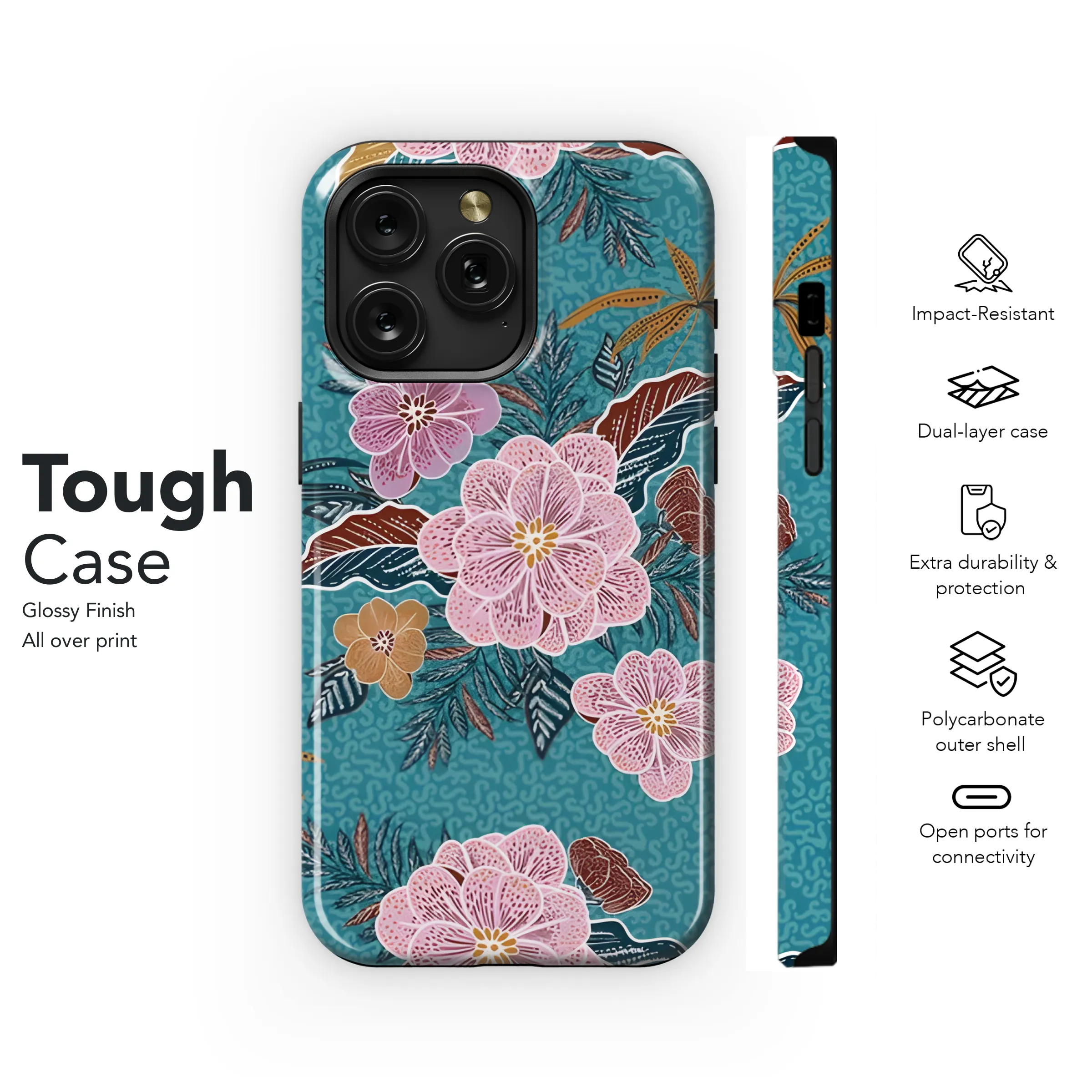 Bohemian Floral Phone Case iPhone Samsung Cover Pixel 3817