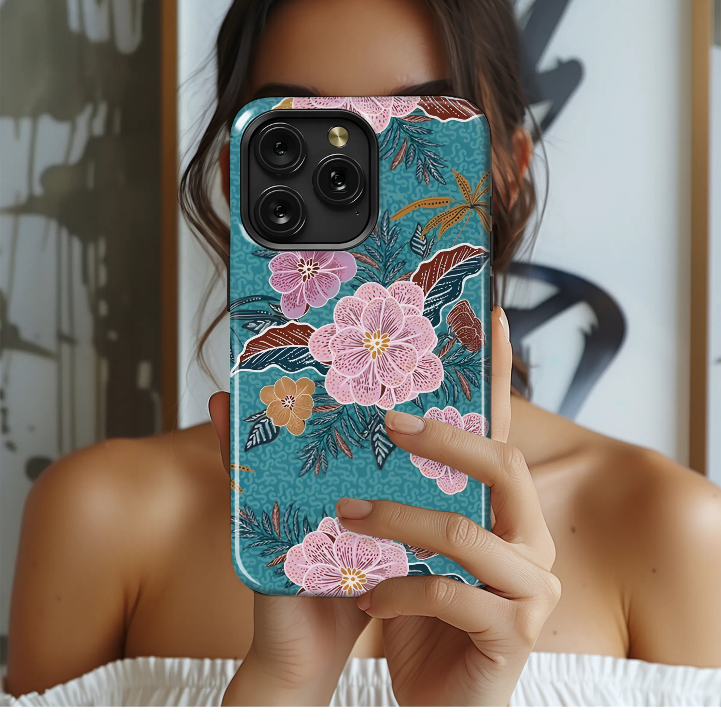 Bohemian Floral Phone Case iPhone Samsung Cover Pixel 3817