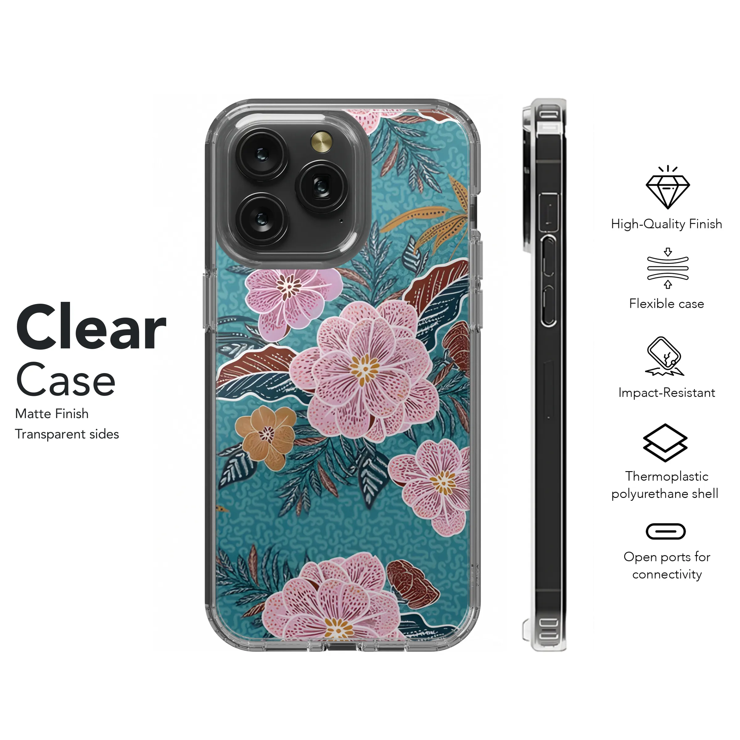 Bohemian Floral Phone Case iPhone Samsung Cover Pixel 3817