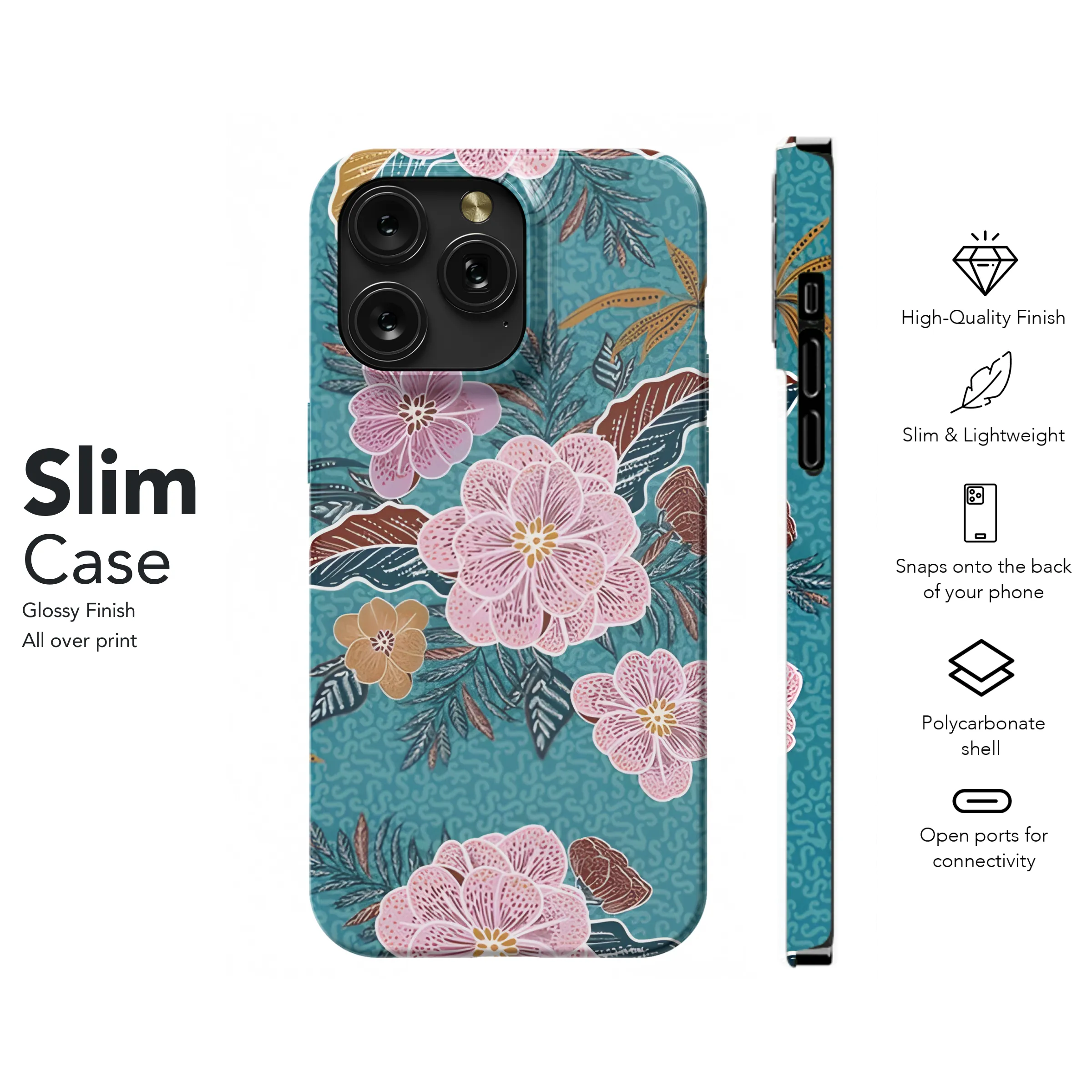 Bohemian Floral Phone Case iPhone Samsung Cover Pixel 3817