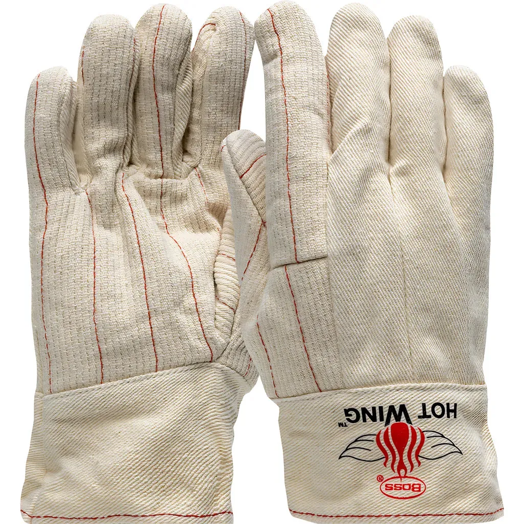 Boss 1BC42128J Extra Heavy Weight Cotton Hotmill Glove with Felt Lining - Band Top