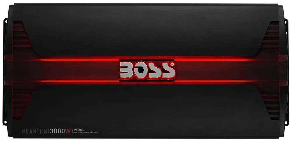 Boss Audio PT3000 3000W 2 Channel Car Audio Amplifier Power LED Amp Remote