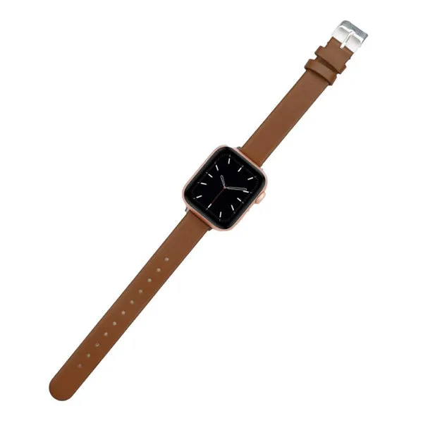 Brown Genuine Leather Apple Watch Band (for small wrist) 棕色真皮Apple (適合小手腕) 錶帶 (KCWATCH1184)