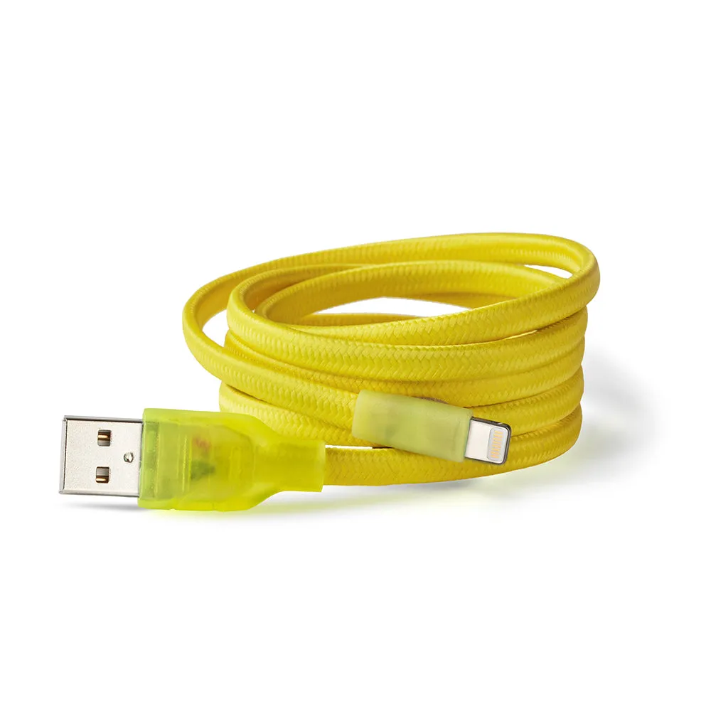 Buqu Cordz Apple MFI Certified (3ft) Lightning to USB Cable - Yellow