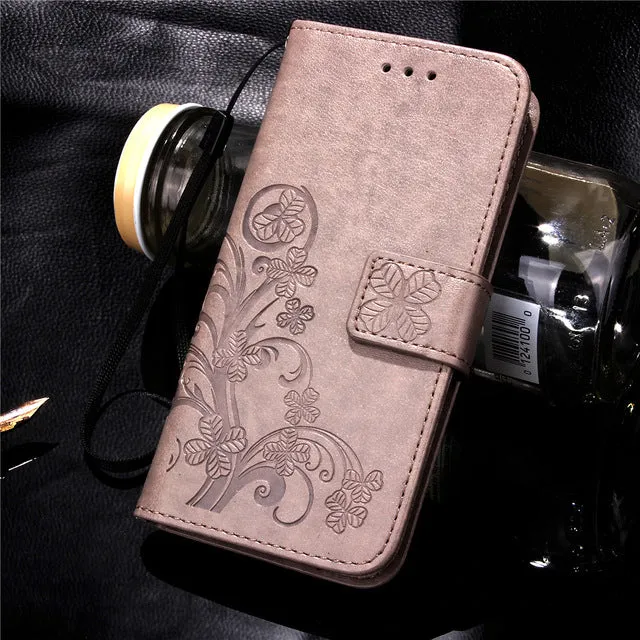 Butterfly Flip Leather Case For Samsung Galaxy S3 S4 S5 Mini S6 S7 Edge Note3 4 5 G530 G360 A310 A510 J1 J3 J120 J510 Cover