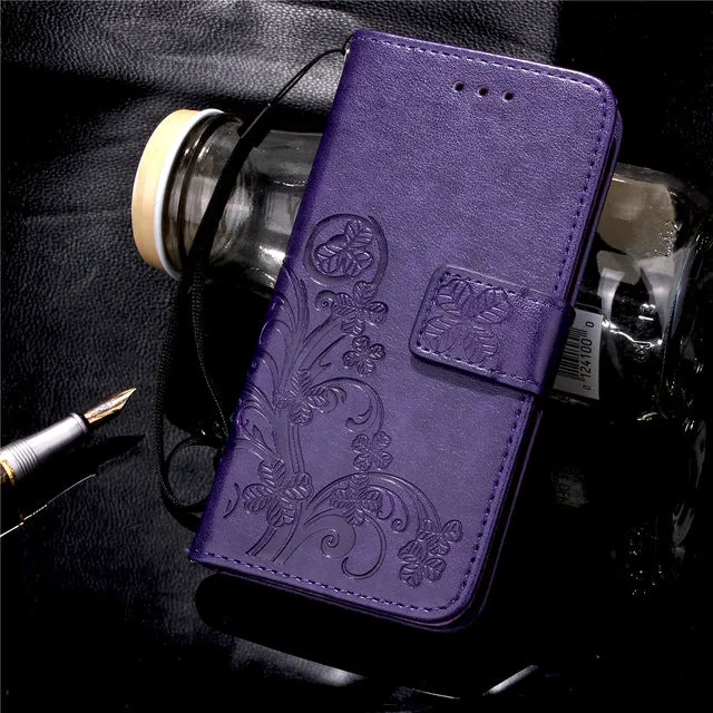 Butterfly Flip Leather Case For Samsung Galaxy S3 S4 S5 Mini S6 S7 Edge Note3 4 5 G530 G360 A310 A510 J1 J3 J120 J510 Cover