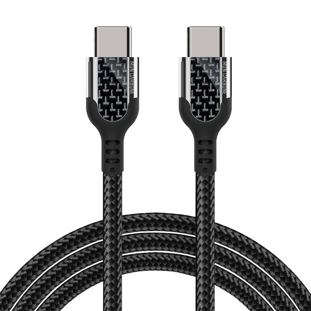 Carbon Fiber USB-C to USB-C Charging Cable Made for iPhone 15