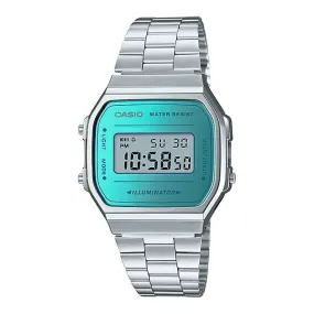 Casio A168WEM-2DF Silver Stainless Watch Unisex