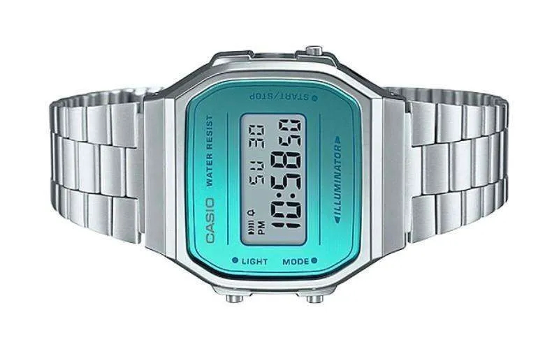 Casio A168WEM-2DF Silver Stainless Watch Unisex