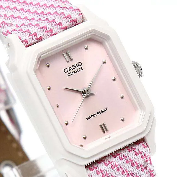 Casio LQ-142LB-4A2DF Pink Leather Strap Watch for Women