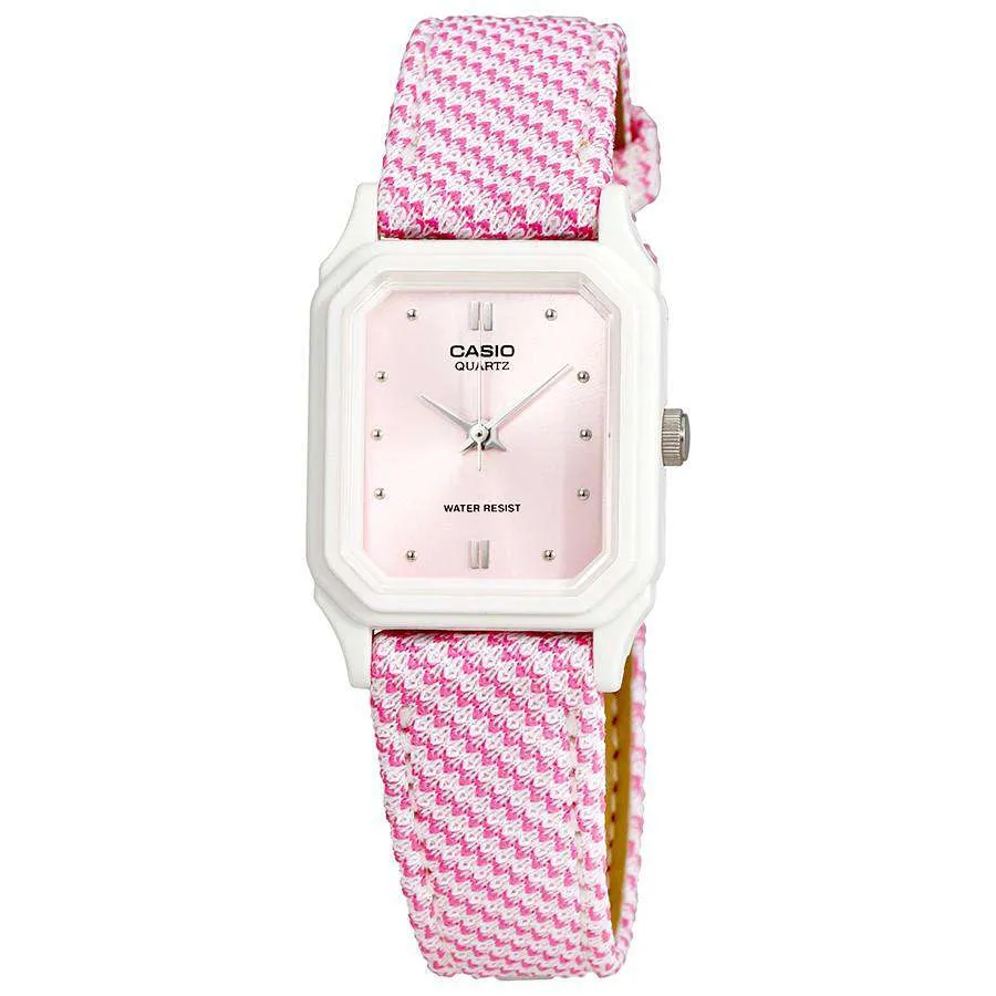 Casio LQ-142LB-4A2DF Pink Leather Strap Watch for Women