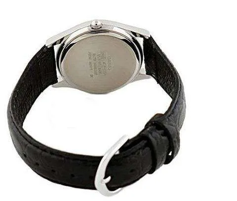 Casio LTP-1094E-7ARDF Black Leather Strap Watch for Women