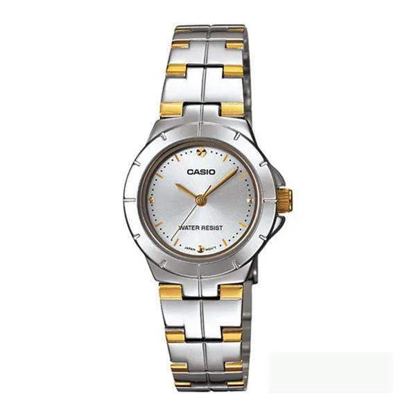 Casio LTP-1242SG-7C Two Tone Stainless Steel Strap Watch for Women