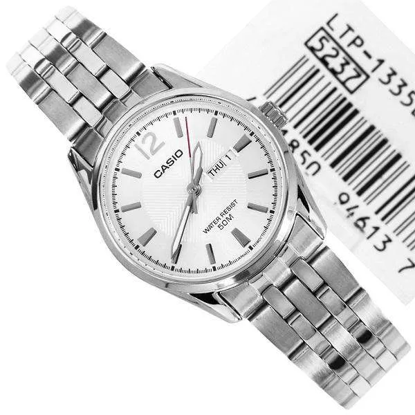 Casio LTP-1335D-7AVDF Silver Stainless Steel Strap Watch for Women