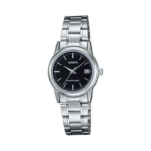 Casio LTP-V002D-1A Silver Stainless Steel Strap Watch for Women