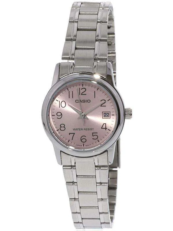 Casio LTP-V002D-4B Silver Stainless Steel Strap Watch for Women