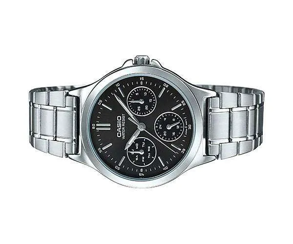 Casio LTP-V300D-1A Silver Stainless Steel Strap Watch for Women