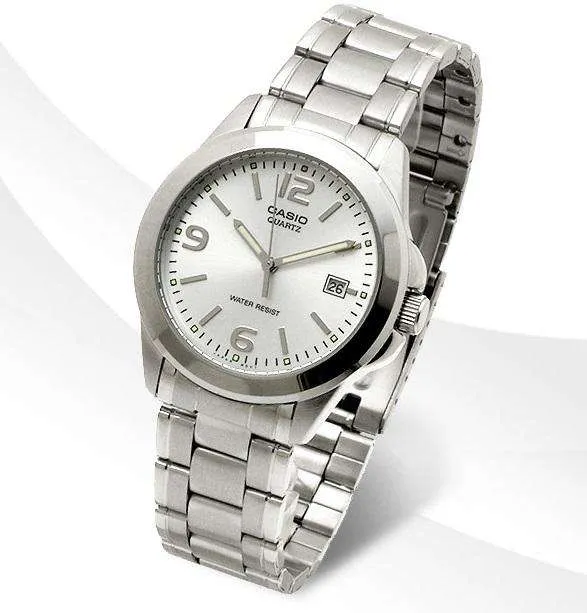 Casio MTP-1215A-7ADF Silver Stainless Steel Strap Watch for Men