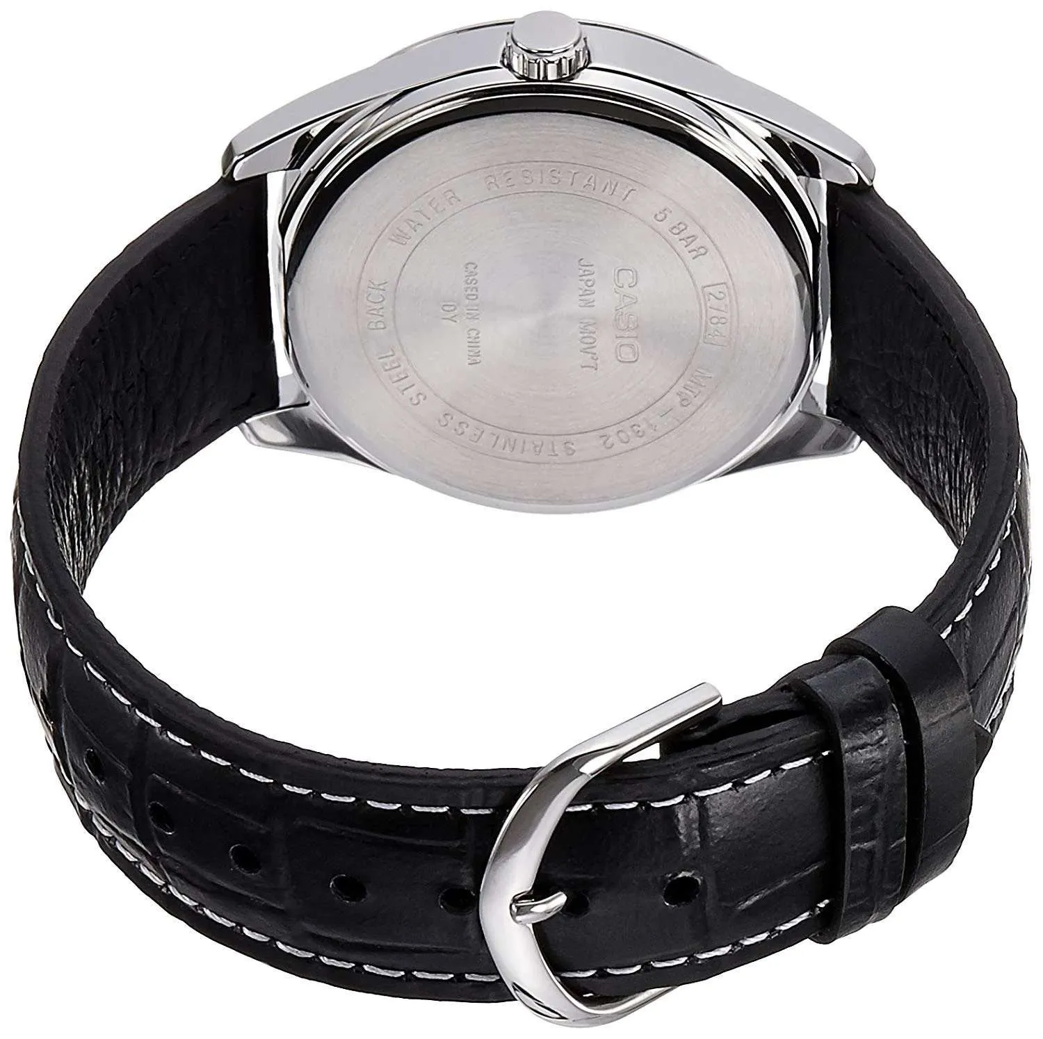 Casio MTP-1303L-7BVDF Black Leather Strap Watch for Men