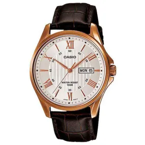 Casio MTP-1384L-7A Brown Leather Watch For Men