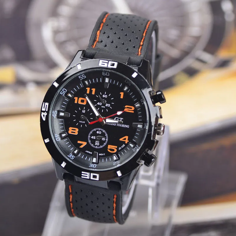 Casual Quartz watch men Military Watches GT sport Wristwatch Silicone Clock Fashion Hours