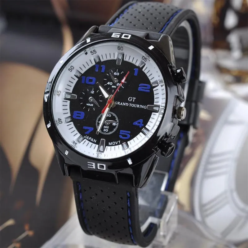 Casual Quartz watch men Military Watches GT sport Wristwatch Silicone Clock Fashion Hours